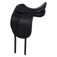 Dressuurzadel met afneembare kniewrongen Equestro Zwart Dressuurzadel met afneembare kniewrongen Equestro Zwart