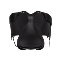 Dressuurzadel met afneembare kniewrongen Equestro Zwart Dressuurzadel met afneembare kniewrongen Equestro Zwart