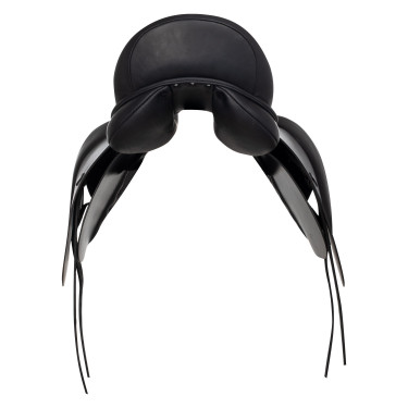 Dressuurzadel met afneembare kniewrongen Equestro Zwart