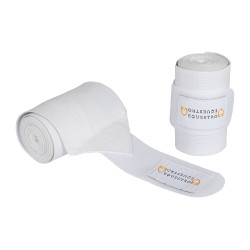 Elastische bandages met klittenbandsluiting Equestro Wit
