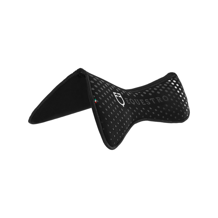 Memory foam mat met siliconen grip en wit Equestro-logo
