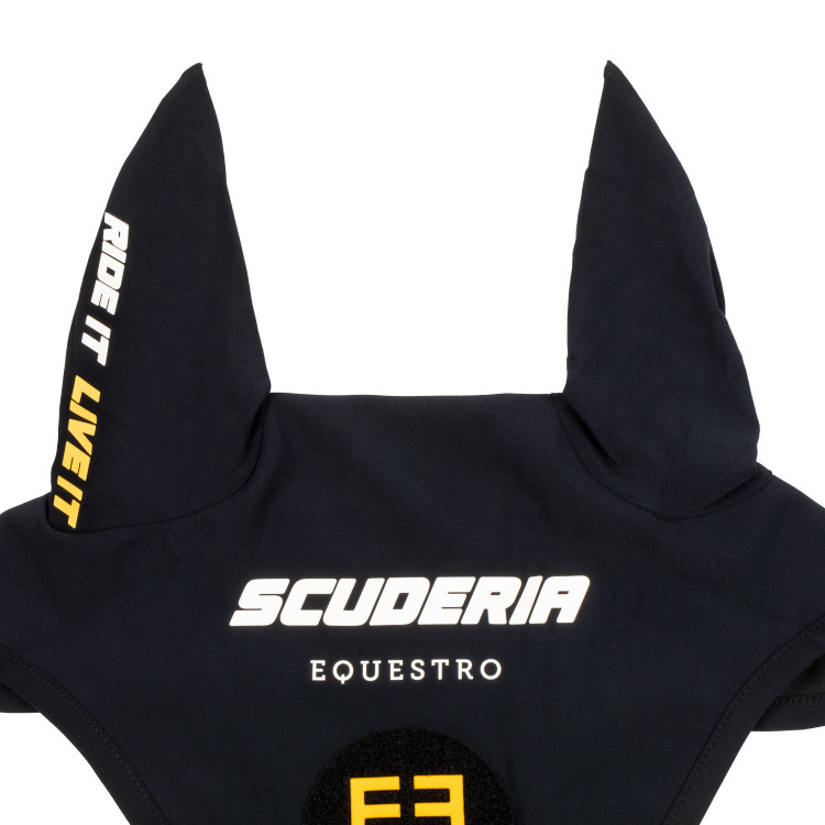 Orenbeschermers Scuderia Equestro van technische stof met klittenbandsluiting Orenbeschermers Scuderia Equestro van technische stof met klittenbandsluiting