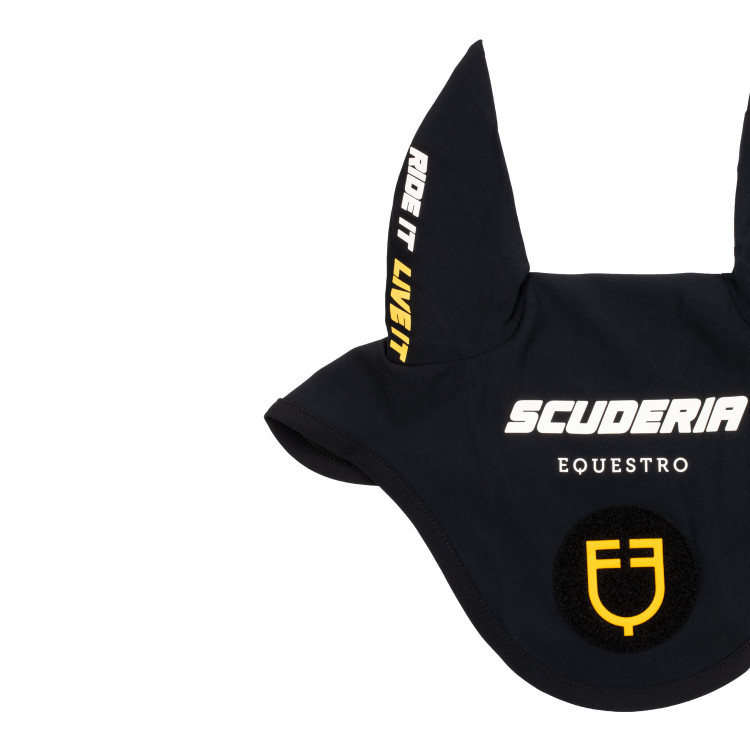 Orenbeschermers Scuderia Equestro van technische stof met klittenbandsluiting Orenbeschermers Scuderia Equestro van technische stof met klittenbandsluiting