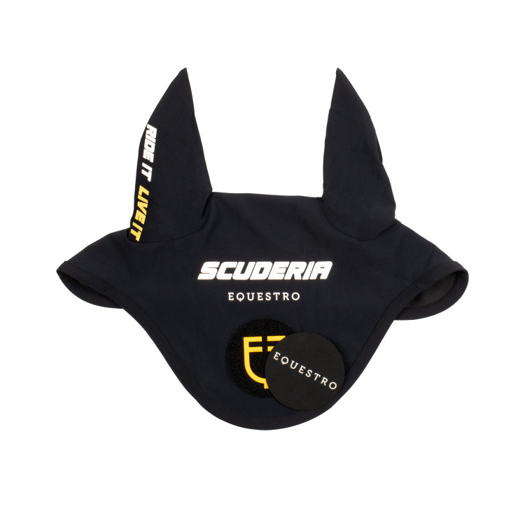 Orenbeschermers Scuderia Equestro van technische stof met klittenbandsluiting Orenbeschermers Scuderia Equestro van technische stof met klittenbandsluiting