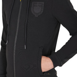 Herenhoodie met fleecevoering Equestro Zwart
