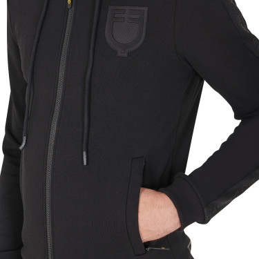 Herenhoodie met fleecevoering Equestro Zwart