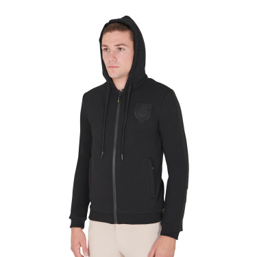 Herenhoodie met fleecevoering Equestro Zwart