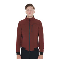 Veste pour homme en tissu technique avec capuche amovible Equestro Bordeaux Veste pour homme en tissu technique avec capuche amovible Equestro Bordeaux