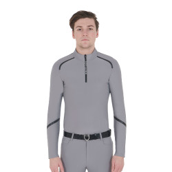 Trainingspolo met lange mouwen voor heren, slim fit Equestro