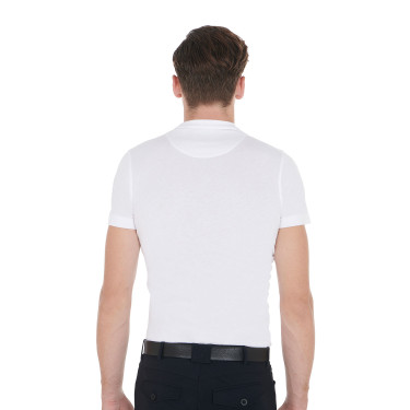 Heren T-shirt met aansluitende snit en paardenprint Equestro Heren T-shirt met aansluitende snit en paardenprint Equestro
