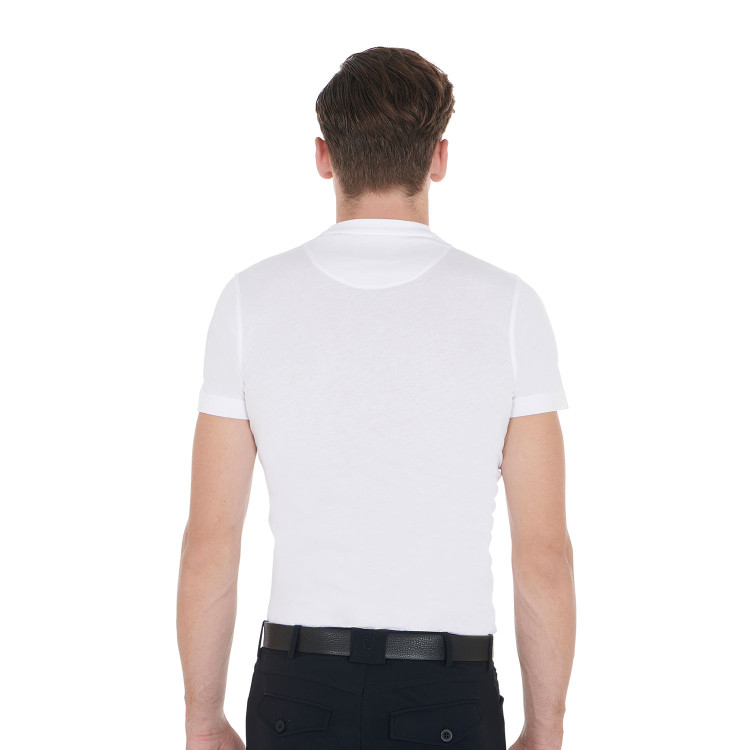 Heren T-shirt met aansluitende snit en paardenprint Equestro Heren T-shirt met aansluitende snit en paardenprint Equestro