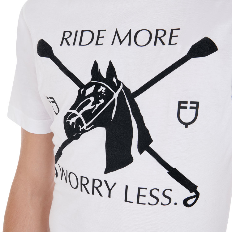 Heren T-shirt met aansluitende snit en paardenprint Equestro Heren T-shirt met aansluitende snit en paardenprint Equestro