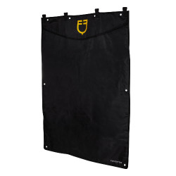 Lang box gordijn met geborduurd logo Equestro