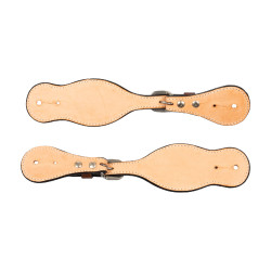 Tweekleurige western sporenriem Pool's Hazelnoot / naturel Bruin