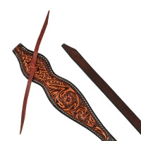 Western teugels met bloemenversiering Pool's Donkerbruin