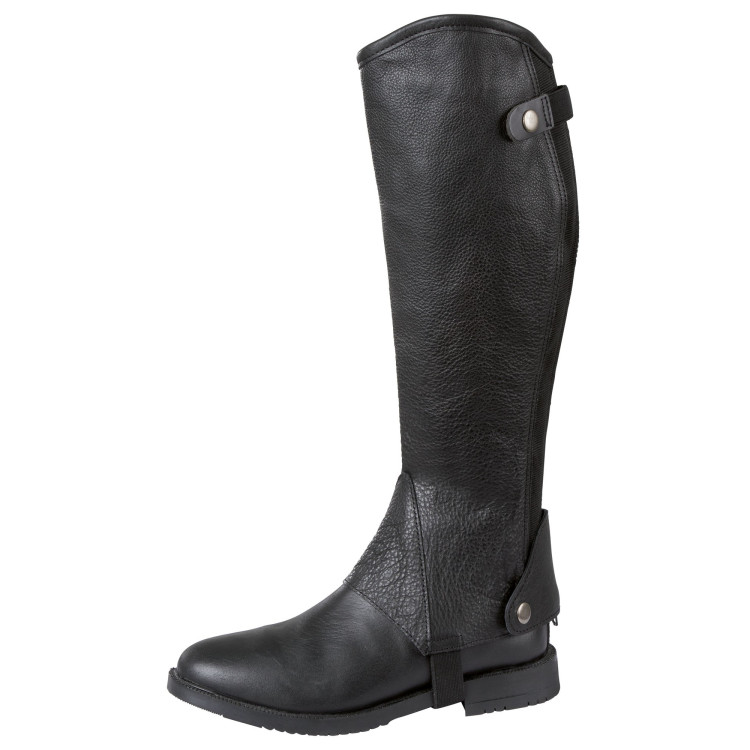 Leren minichaps Covalliero Elasto zwart