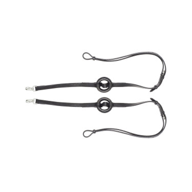 Lederen hulpteugel Umbria Equitazione Zwart