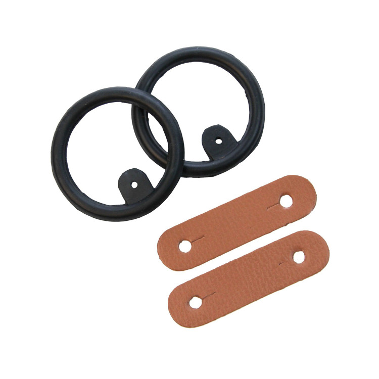 Rubberen ringen + leren lipjes Umbria Equitazione