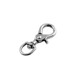 Ronde draaibare musketon in zilver Umbria Equitazione