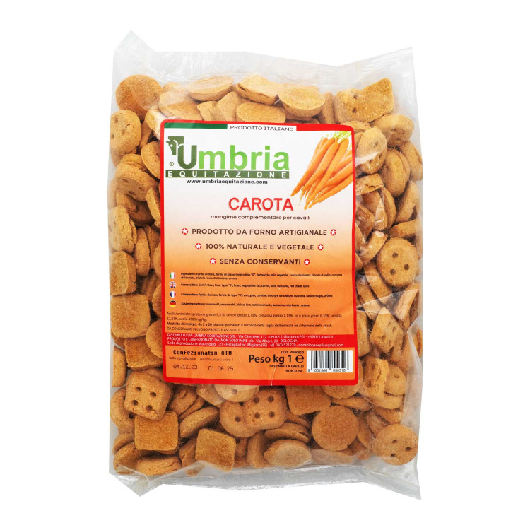 Crunchies paarden met wortel 930g Umbria Equitazione