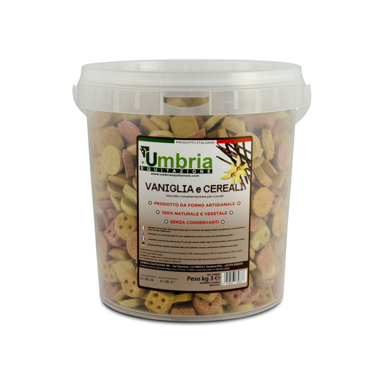Crunchies paarden vanille & granen 3kg Umbria Equitazione