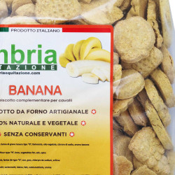 Crunchies voor paarden met banaan 930g Umbria Equitazione Crunchies voor paarden met banaan 930g Umbria Equitazione