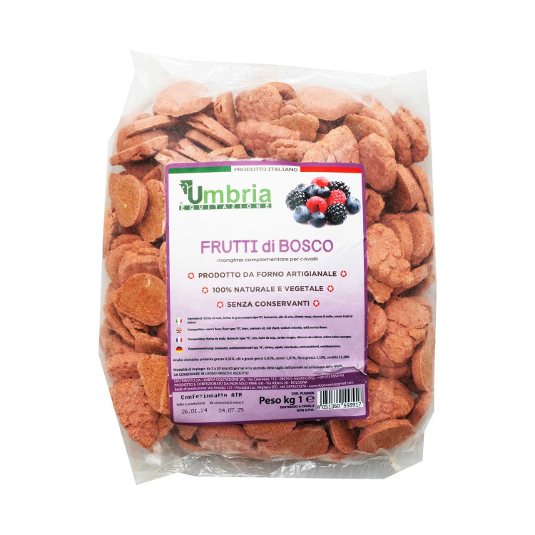 Crunchies voor paarden met bessen 930g Umbria Equitazione