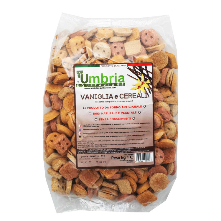 Crunchies voor paarden vanille & granen 930g Umbria Equitazione Crunchies voor paarden vanille & granen 930g Umbria Equitazione