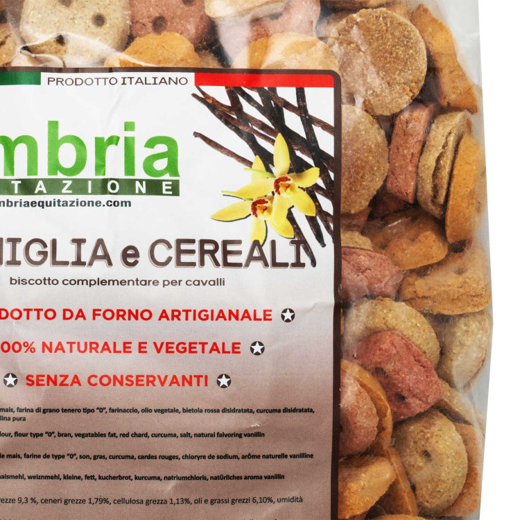 Crunchies voor paarden vanille & granen 930g Umbria Equitazione Crunchies voor paarden vanille & granen 930g Umbria Equitazione