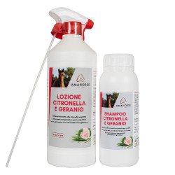 Kit lotion citronella & geranium 1L + shampoo citronella 500ml Umbria Equitazione Kit lotion citronella & geranium 1L + shampoo citronella 500ml Umbria Equitazione