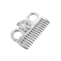Aluminium kam in de vorm van een paardenhoofd Umbria Equitazione