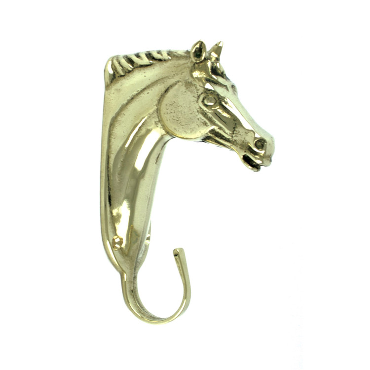 Hoofdstellenhouder paardenhoofd messing Umbria Equitazione