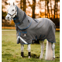 Horseware Rhino Hexstop Plus Vari-Layer Turnout 250g Deken Grijs / indigo