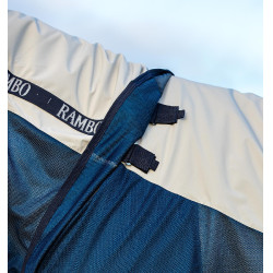 Buitendeken Horseware Rambo® Summer 0g disc met voering 100g Marine / grijs Blauw