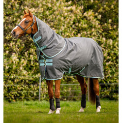 Horseware Amigo Hero Ripstop Plus deken met halsstuk 200g Grijs schaduw / nevel / marine Horseware Amigo Hero Ripstop Plus deken met halsstuk 200g Grijs schaduw / nevel / marine