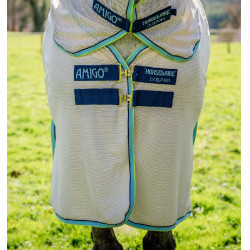 Horseware Amigo Bug Buster vliegendeken Wit krijt / marine / nevel Horseware Amigo Bug Buster vliegendeken Wit krijt / marine / nevel