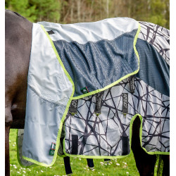 Anti-vliegendeken Horseware Camouflage 3-in-1 Amigo® CamoFly Grijs / limoengroen bedrukt Motieven Anti-vliegendeken Horseware Camouflage 3-in-1 Amigo® CamoFly Grijs / limoengroen bedrukt Motieven