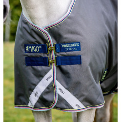 Horseware Amigo Bravo 12 Original 100g deken Grijs schaduw / marine / limoen