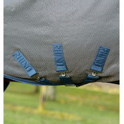 Horseware Rhino HexStop Plus Turnout 0g-deken Grijs / indigo / marineblauw