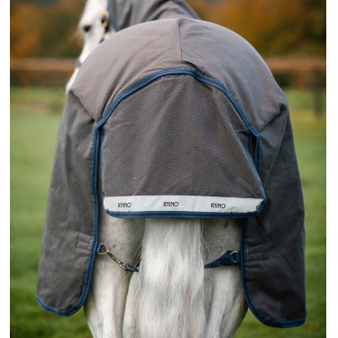 Horseware Rhino Hexstop Plus Turnout 100g deken Grijs / indigo / marineblauw