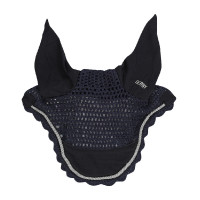 Vliegennet pony Derby katoen Marine / zilver / marine Blauw