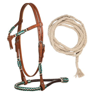 Bosal hoofdstel met mecate teugels van katoen Pool's Bosal hoofdstel met mecate teugels van katoen Pool's