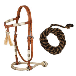 Bosal hoofdstel met teugels van paardenhaar Pool's