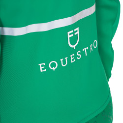 Damesdonsjas in technische mix Equestro Oceaanblauw Groen
