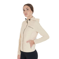 Damesdonsjas in technische mix Equestro Beige