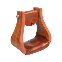Houten gesneden stijgbeugels MbBryan Kastanje Bruin Houten gesneden stijgbeugels MbBryan Kastanje Bruin