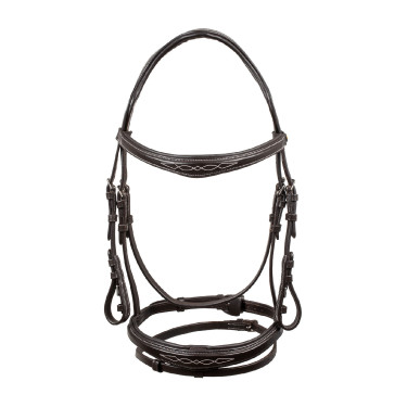 Zacht leren filet genaaid Equestro Donkerbruin