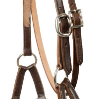 Bitloos hoofdstel met kopstuk versierd met gekleurde kralen Pool's Donkerbruin