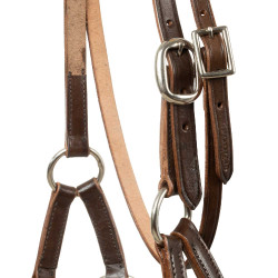 Bitloos hoofdstel met kopstuk versierd met gekleurde kralen Pool's Donkerbruin