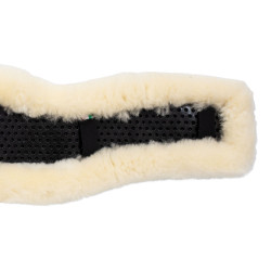 Korte singelhoes gel klassiek met schapenvacht Acavallo Natuurlijk Bruin